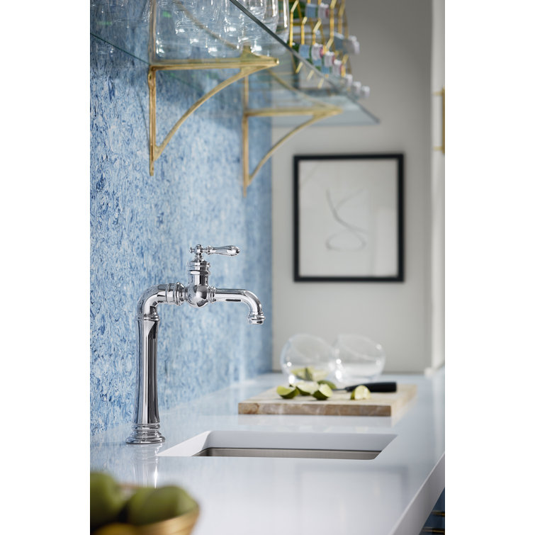 Vibrant Brushed Moderne Brass Vintage Bar Faucet