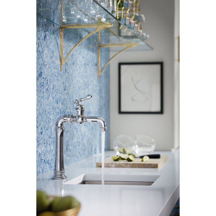 Vibrant Brushed Moderne Brass Vintage Bar Faucet