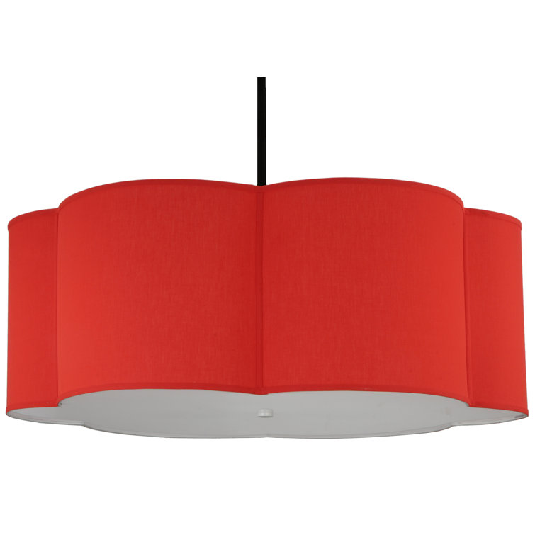 Cloudscape 6-Light Red Glass Pendant for Indoor/Outdoor Use