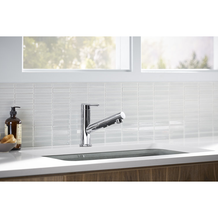 Crue Polished Chrome Single-Handle Pull-Out Kitchen Faucet