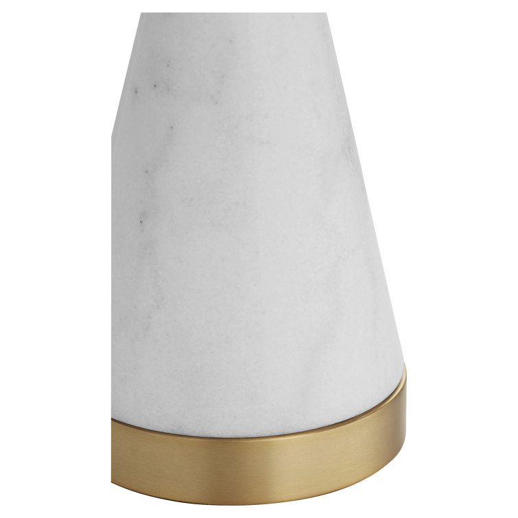 Elegant Gold and White Transitional Table Lamp
