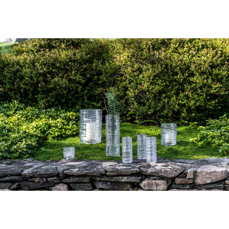 Large Clear Glass Hurricane Candle Holder