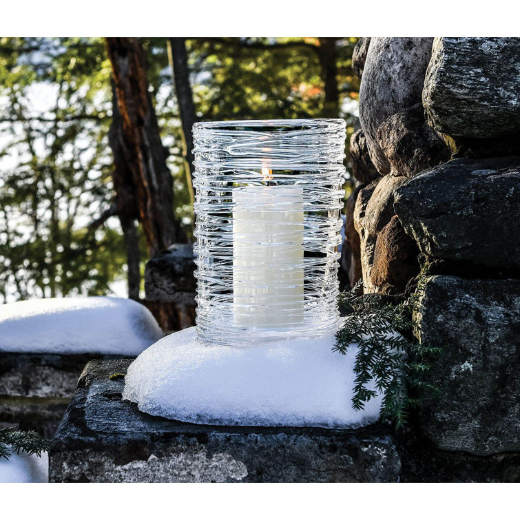 Large Clear Glass Hurricane Candle Holder