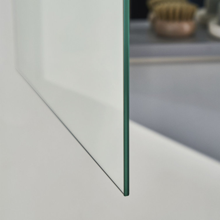 Modern 36"x20" Surface Mount Frameless Medicine Cabinet with Interior Mirror