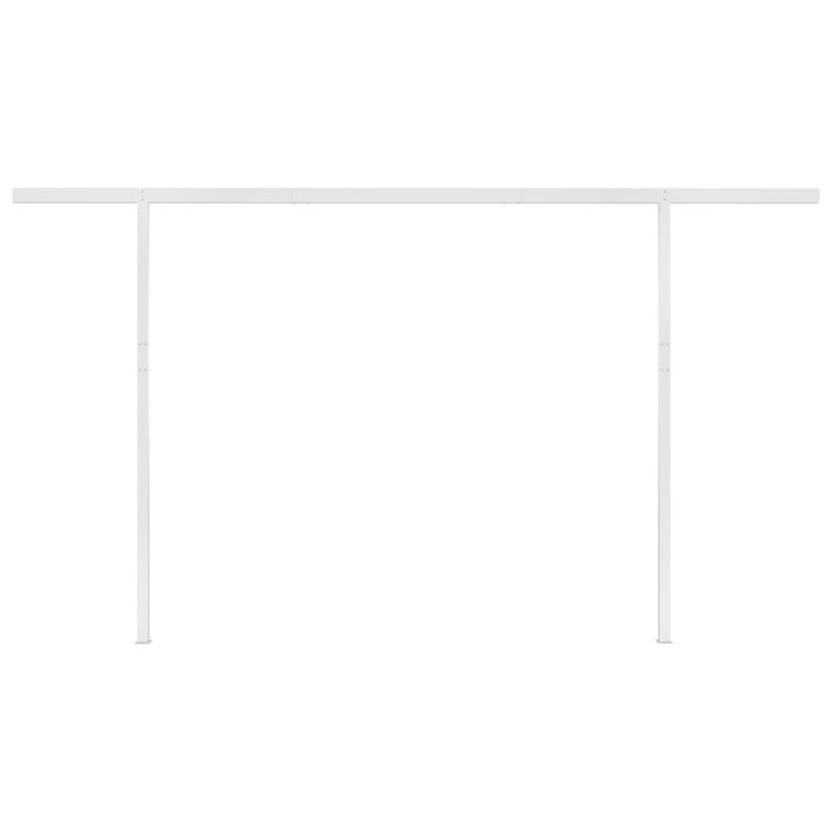 Cream Automatic Retractable Awning with Posts 13.1'x9.8'