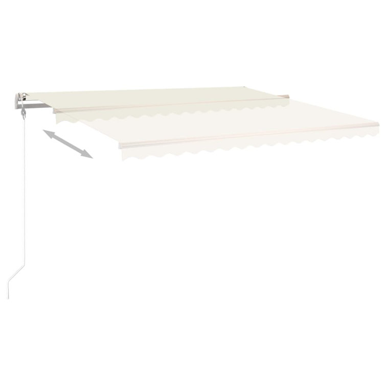 Cream Electric Retractable Awning with Aluminum Frame