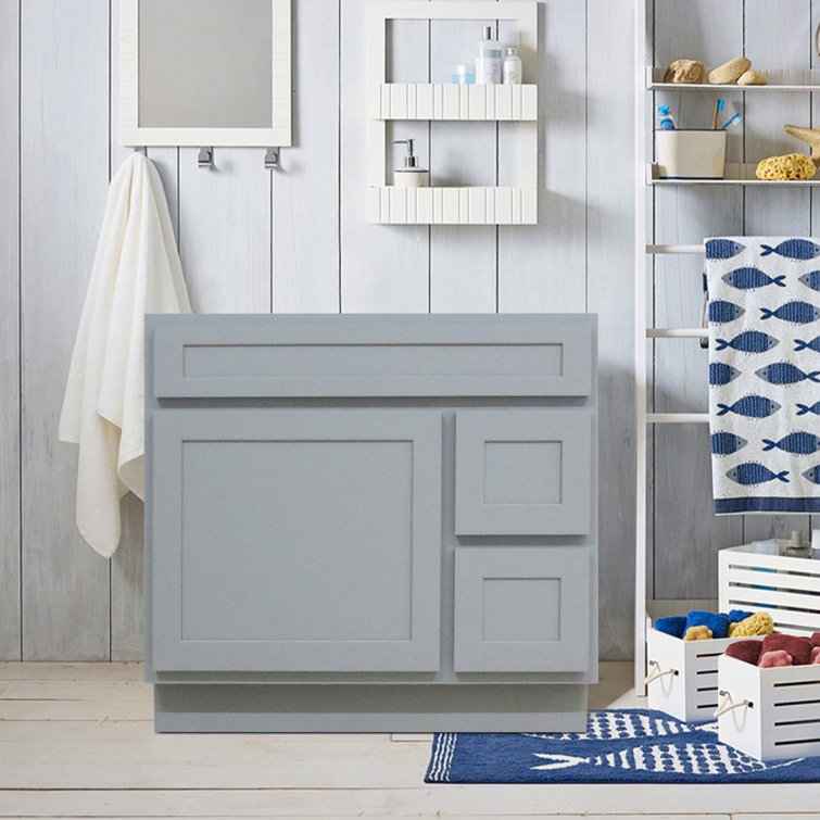 Gray 36'' Single Freestanding Bathroom Vanity Base