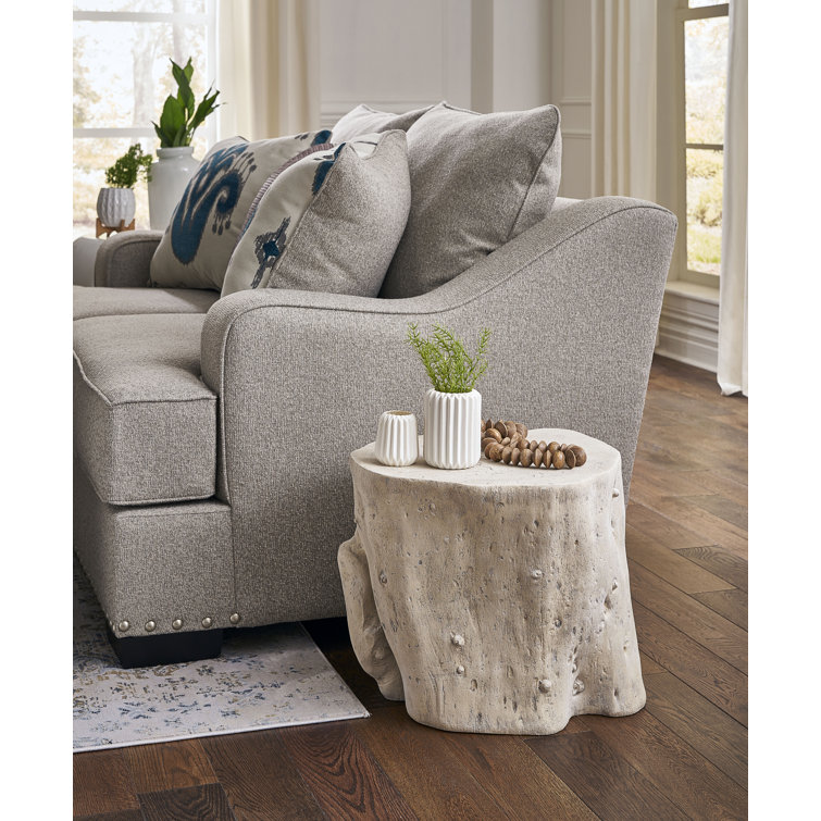 Roman Stone Large Outdoor-Use Cast Resin Log Stool