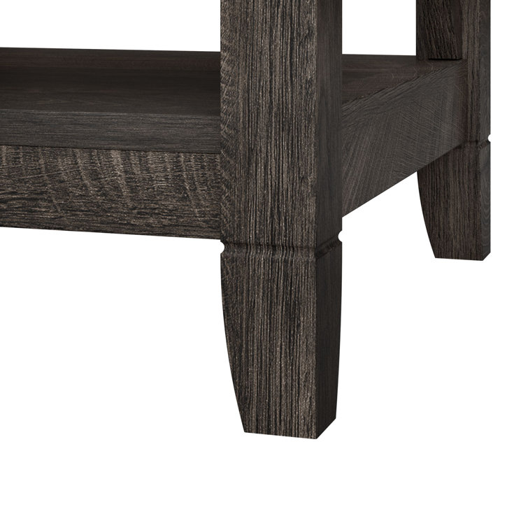 Key West 60'' Dark Gray Hickory Media Console with Adjustable Shelves