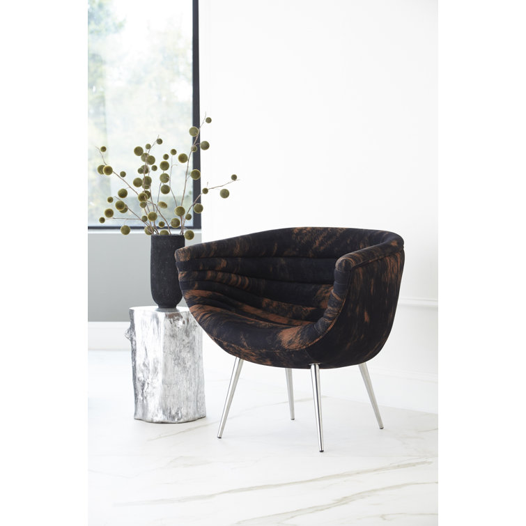 Small Silver Leaf Resin Log Stool