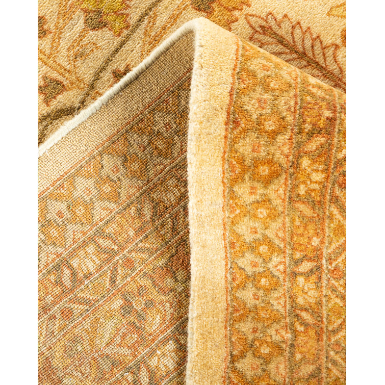 Ivory Hand-knotted Wool 8' x 10' Rectangular Area Rug