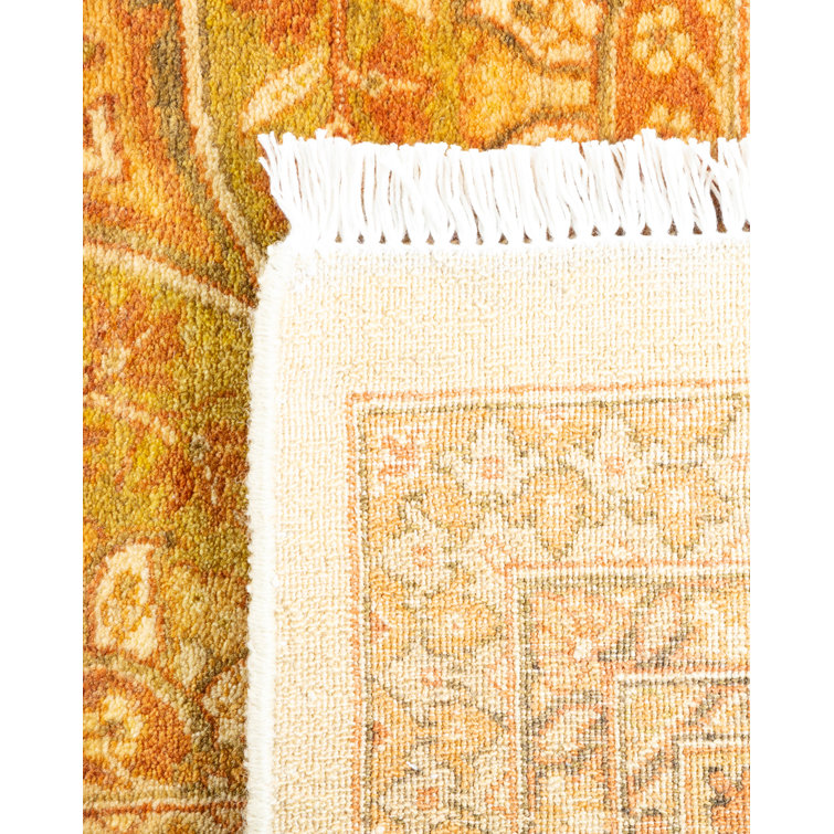 Ivory Hand-knotted Wool 8' x 10' Rectangular Area Rug