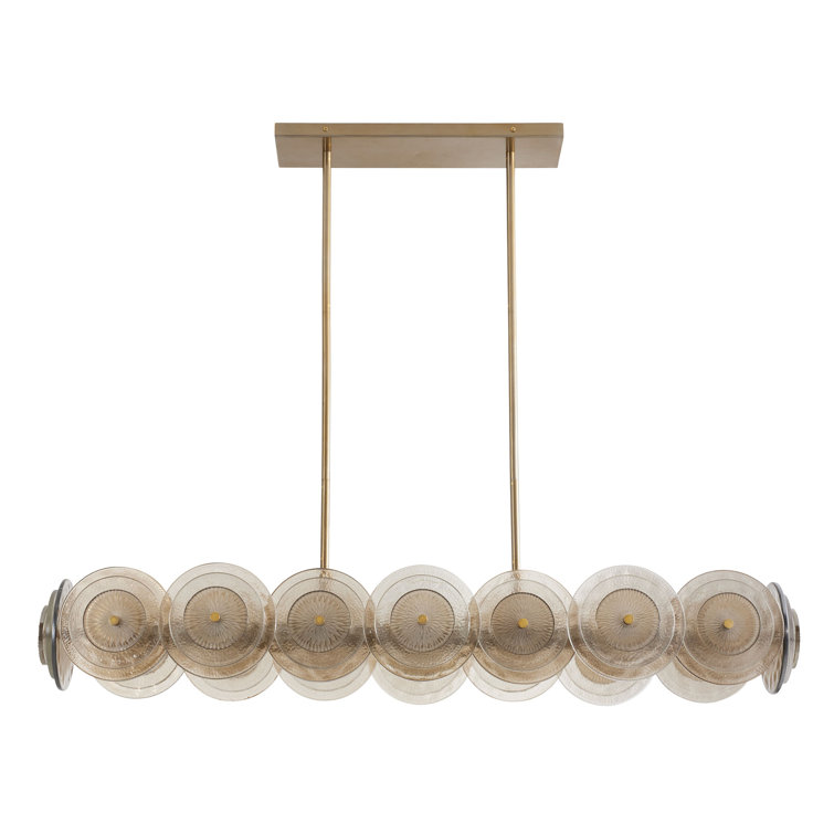 Antique Brass 12-Light Handcrafted Glass Chandelier