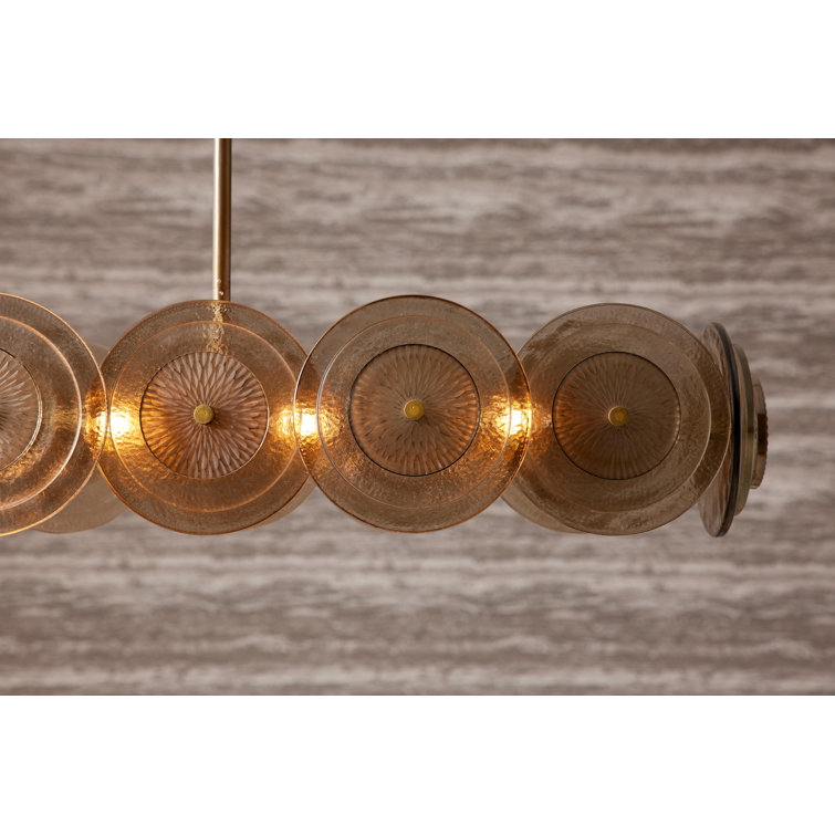 Antique Brass 12-Light Handcrafted Glass Chandelier