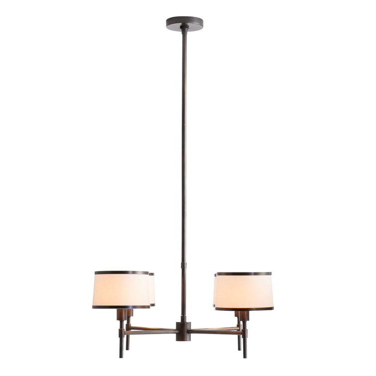 Luciano 4-Light Antique Brass Traditional Drum Chandelier