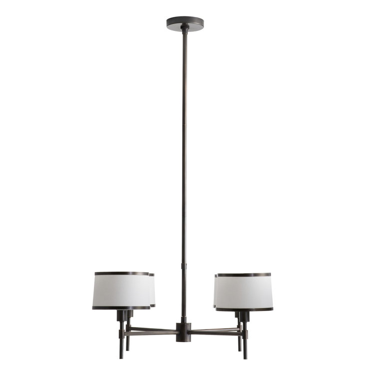 Luciano 4-Light Antique Brass Traditional Drum Chandelier