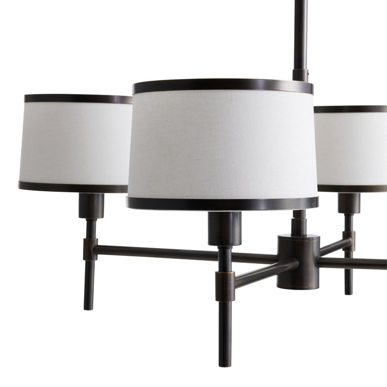Luciano 4-Light Antique Brass Traditional Drum Chandelier