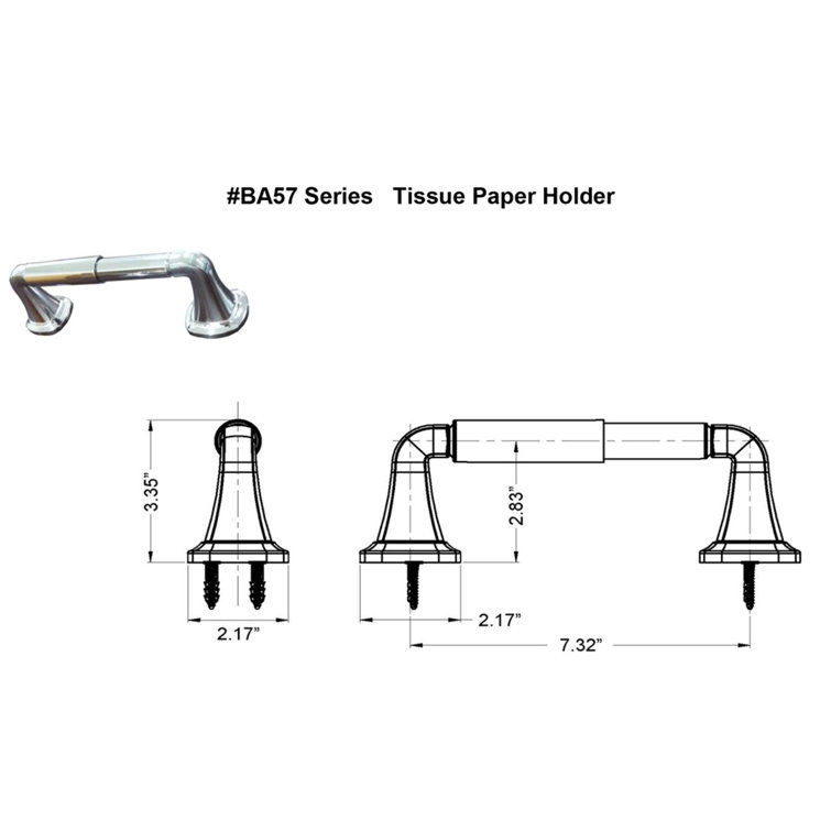 Satin Nickel Dual Post Wall Mounted Toilet Paper Holder