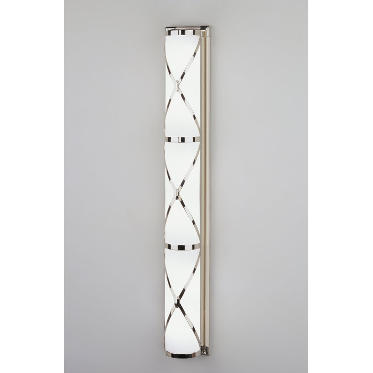 Chase Polished Nickel 6-Light Wall Sconce with Frosted Glass