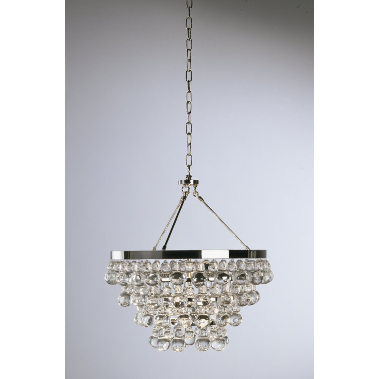 Radiant Nickel & Crystal 4-Light Tiered Chandelier