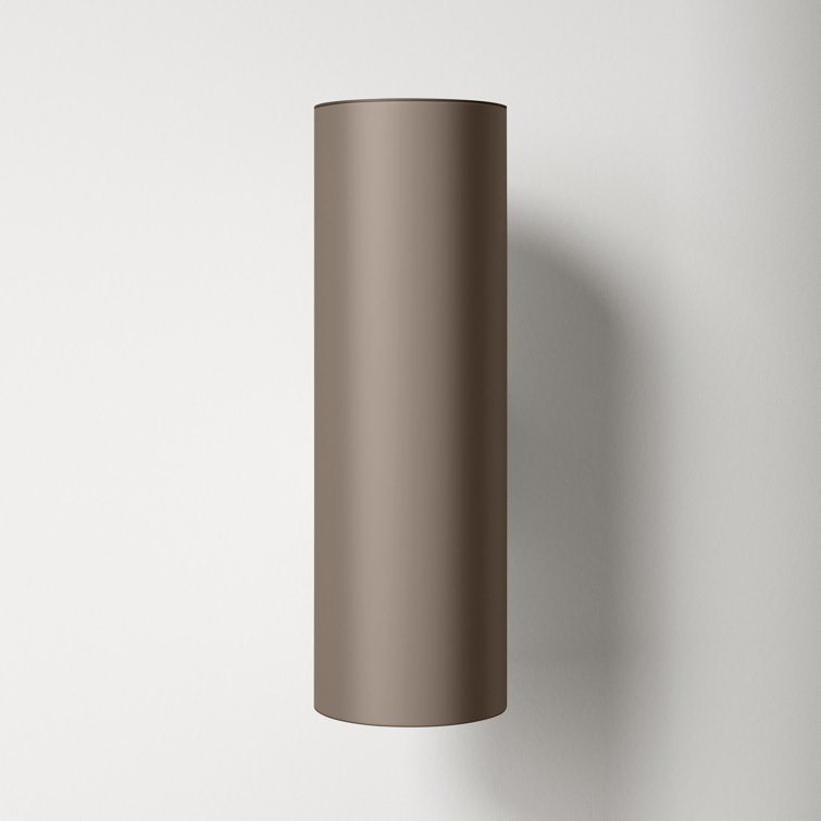 White Cylinder Modern Bronze Dimmable Wall Sconce
