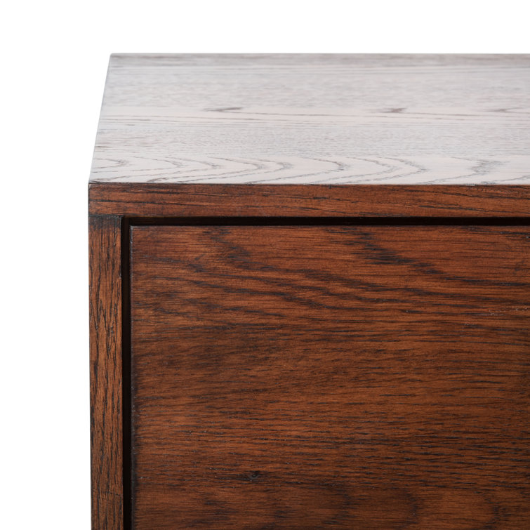 Mallory Dark Brown 3-Drawer Wood Nightstand