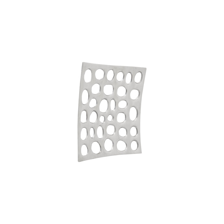 Silver Contemporary Polka Dot Metal Wall Tile
