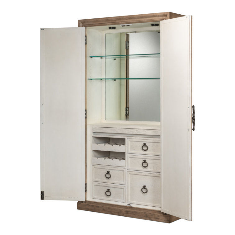 Barron Equestrian 49'' Rustic Oak Bar Cabinet