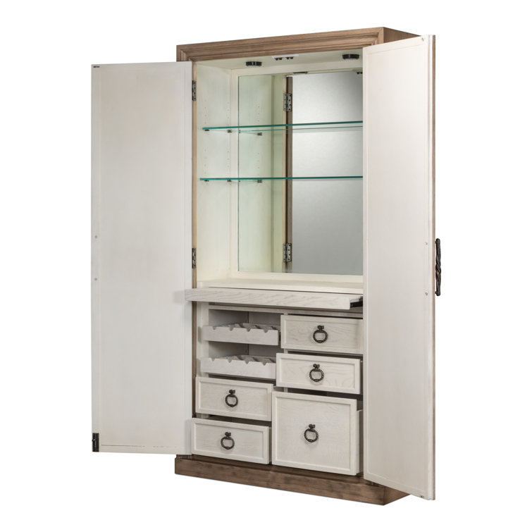 Barron Equestrian 49'' Rustic Oak Bar Cabinet