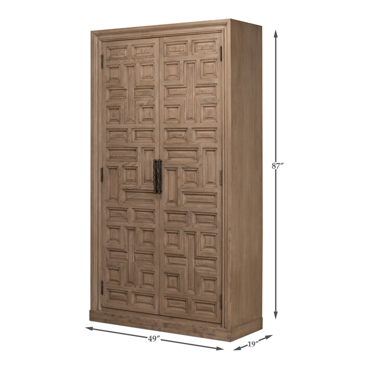 Barron Equestrian 49'' Rustic Oak Bar Cabinet