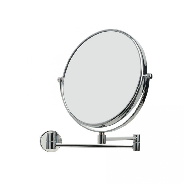 Mevedo 15.7" Polished Chrome Wall Mounted Magnifying Makeup Mirror