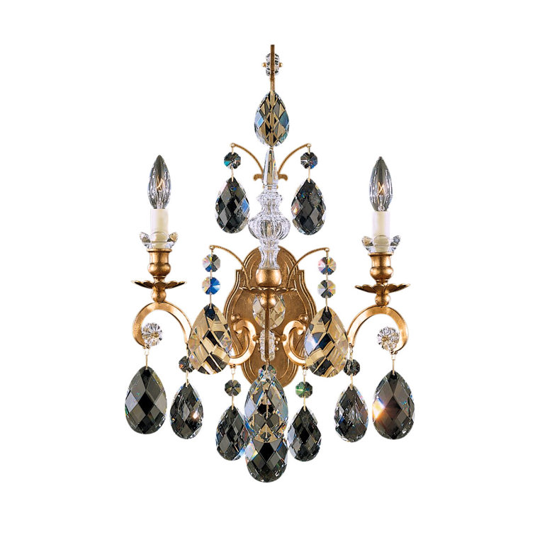 Renaissance Etruscan Gold 2-Light Handcut Crystal Sconce
