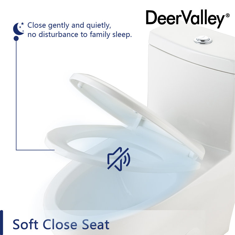 White Ceramic Elongated Dual Flush High Efficiency Toilet