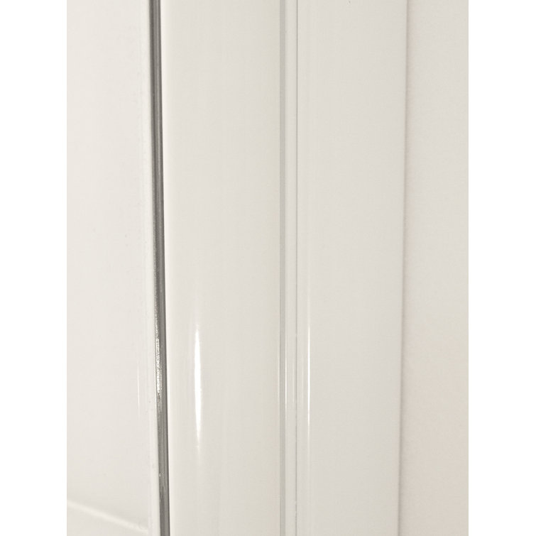 Crystal Clear Frameless Glass Pivot Shower Door, 33.5" x 60"