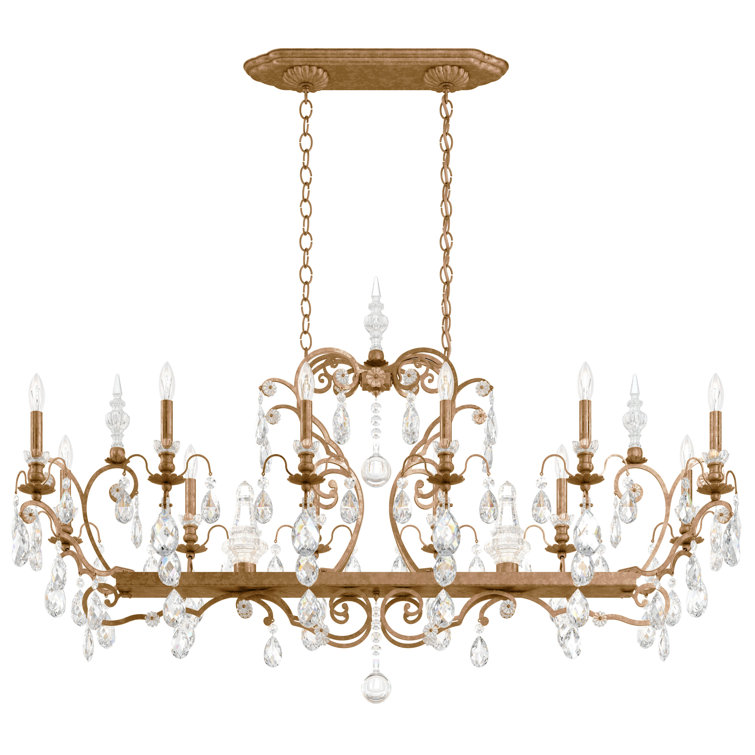 Etruscan Gold 13-Light Chandelier with Clear Heritage Crystal