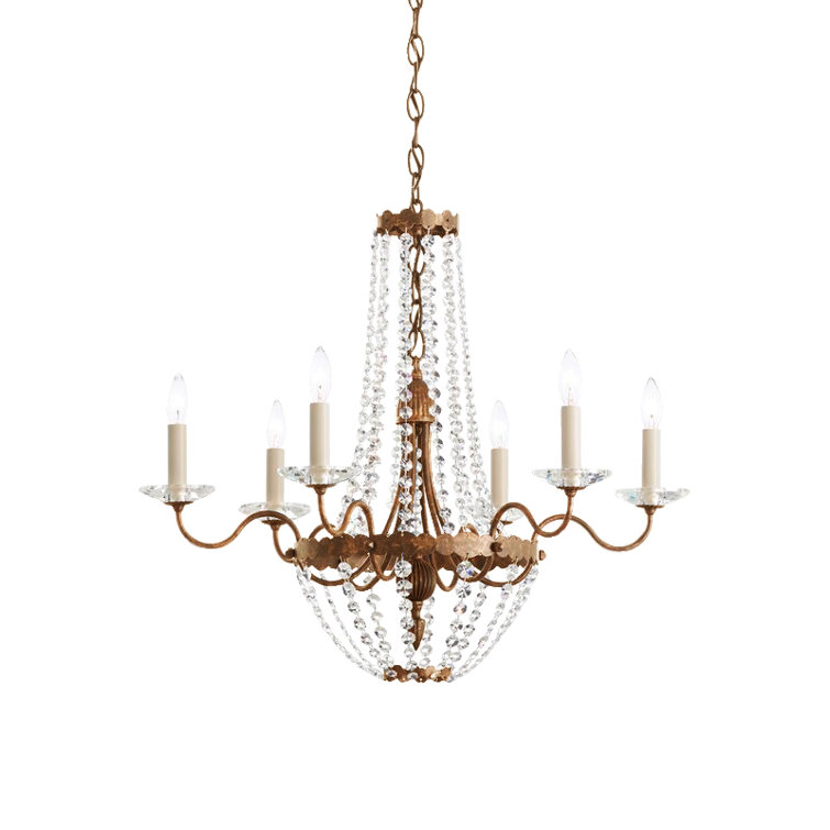 Heirloom Bronze 24.5" Traditional Crystal Chandelier with Candle Lights