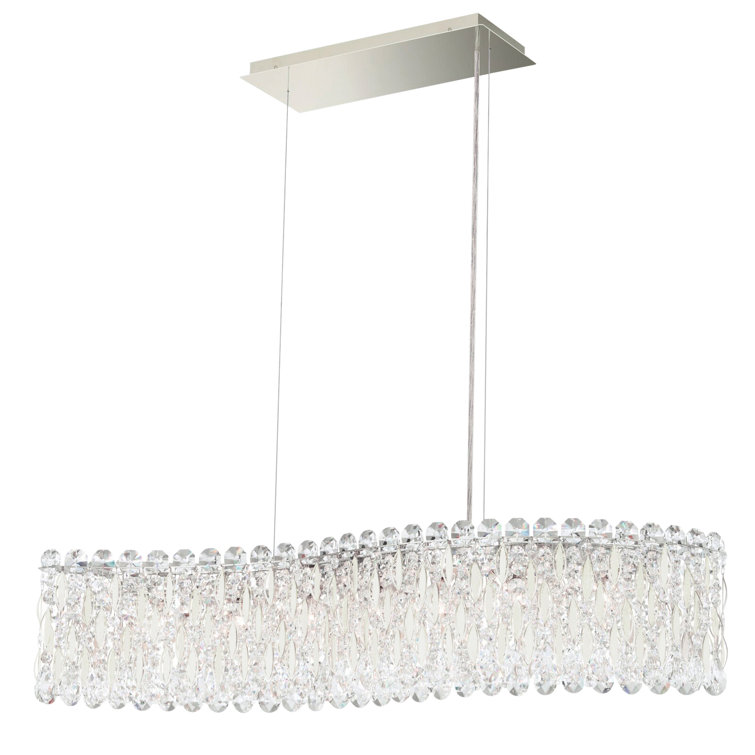 Elegant Sarella 7-Light Geometric Chandelier with Clear Heritage Crystals