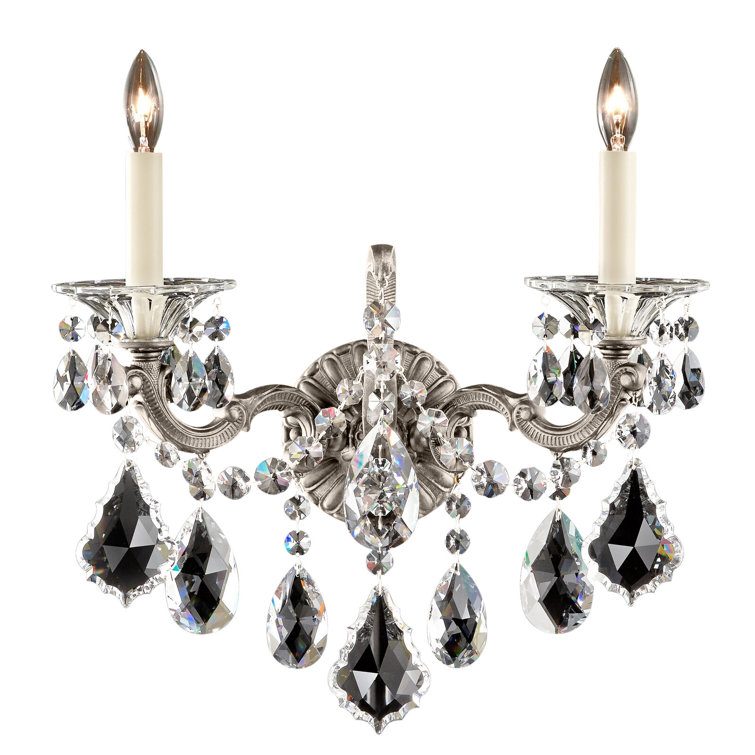 Heirloom Gold and Clear Crystal 2-Light Wall Sconce