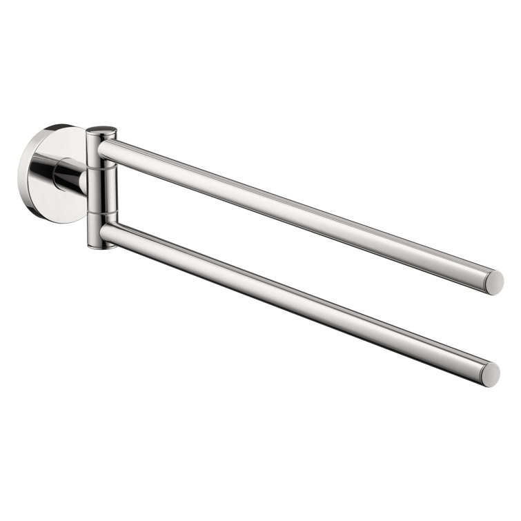 Brushed Nickel Double Wall Mounted Towel Bar