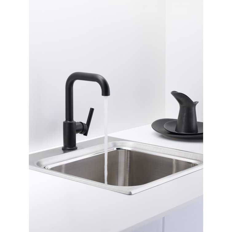 Purist Matte Black High-Arch Single-Handle Bar Faucet