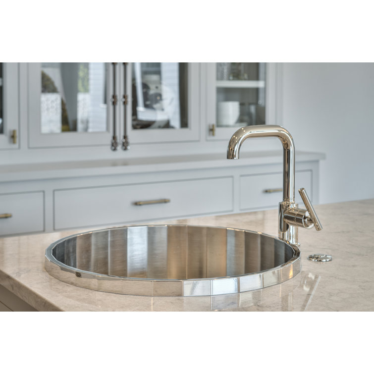 Elegant Brushed Brass Single-Handle Low-Arc Bar Faucet