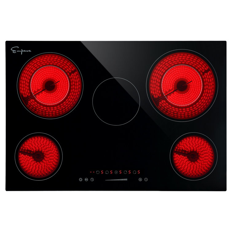 Empava 30" Black Glass 5 Burner Electric Cooktop