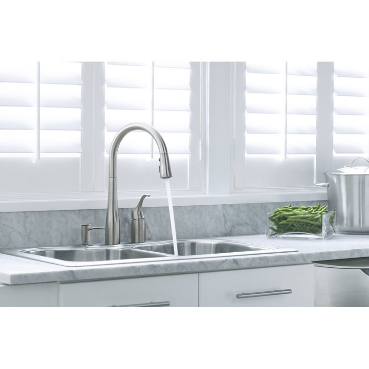 Stainless Steel Pull-Down Kitchen Faucet with Sprayhead