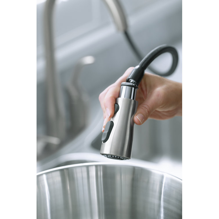 Stainless Steel Pull-Down Kitchen Faucet with Sprayhead