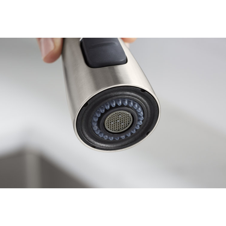 Stainless Steel Semi-Professional Kitchen Faucet with Pull-Out Spray