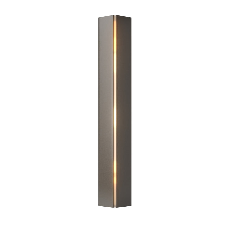Gallery Ivory Art Glass & Dark Smoke Hand-Forged Sconce