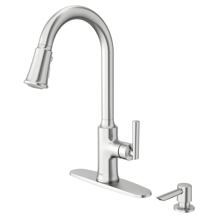 Stainless Steel Pull-Down Kitchen Faucet with Soap Dispenser