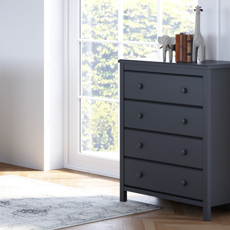 Gray Double Nursery Dresser with Interlocking Drawers