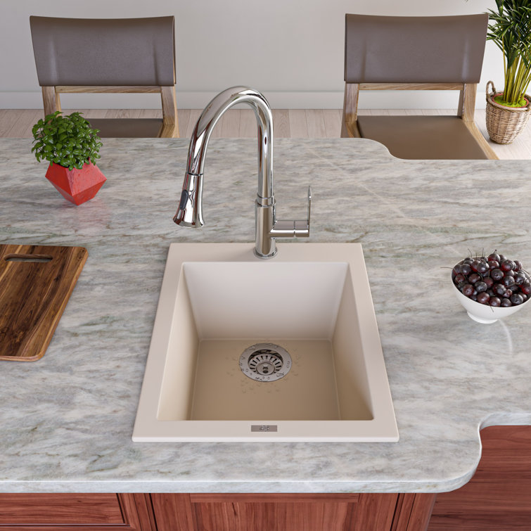 Biscuit Granite Composite Single Bowl Kitchen Sink