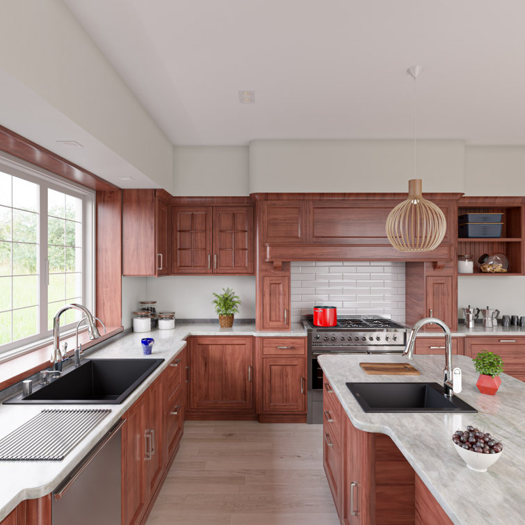 Black Granite Composite Drop-In Kitchen Sink
